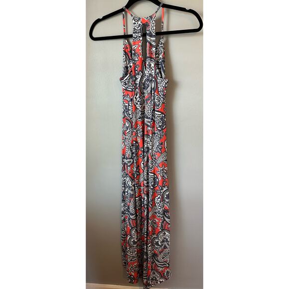 Cynthia Rowley High Low Maxi Dress Paisly - Picture 1 of 7